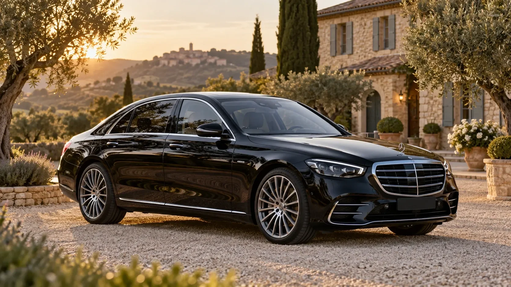 Mercedes Classe S noire, visuel d’illustration